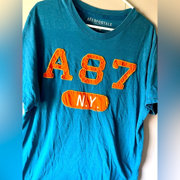 Aeropostale Teal and Orange Graphic Tee Men’s Size XL - Picture 8 of 11